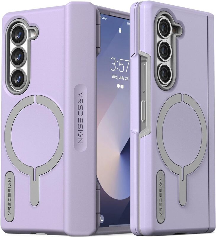 VRS Design Terra Guard Halo (MagSafe compatible) for Samsung Galaxy Z Fold 6 case cover  - Purple